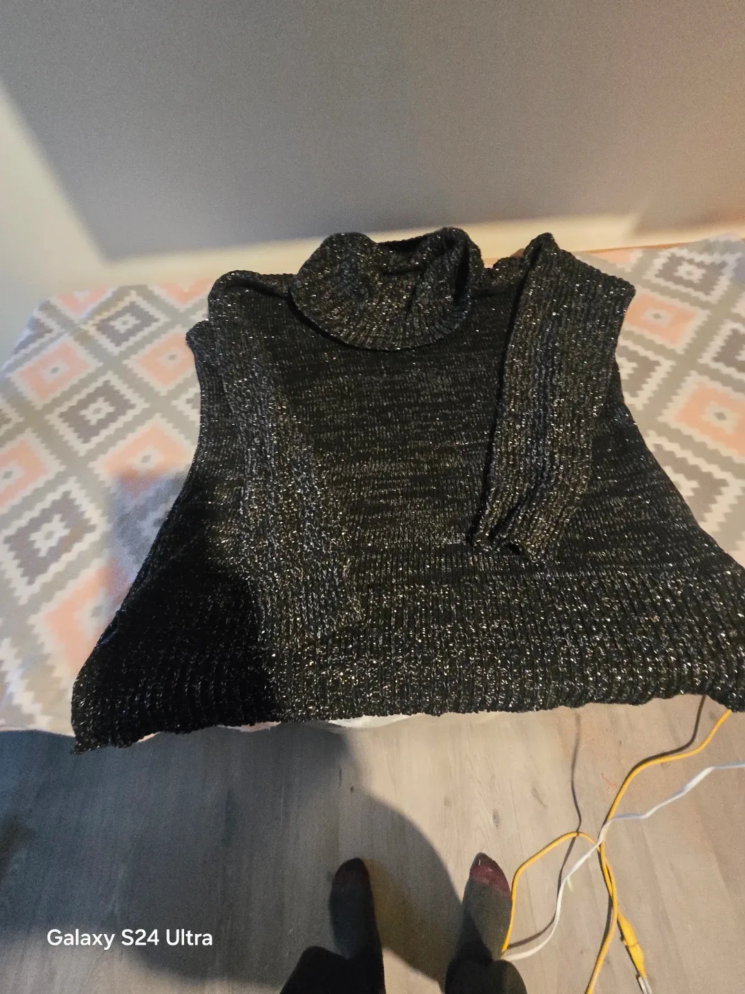 Joe Fresh Sparkly Black Turtleneck - M image indicator(2)