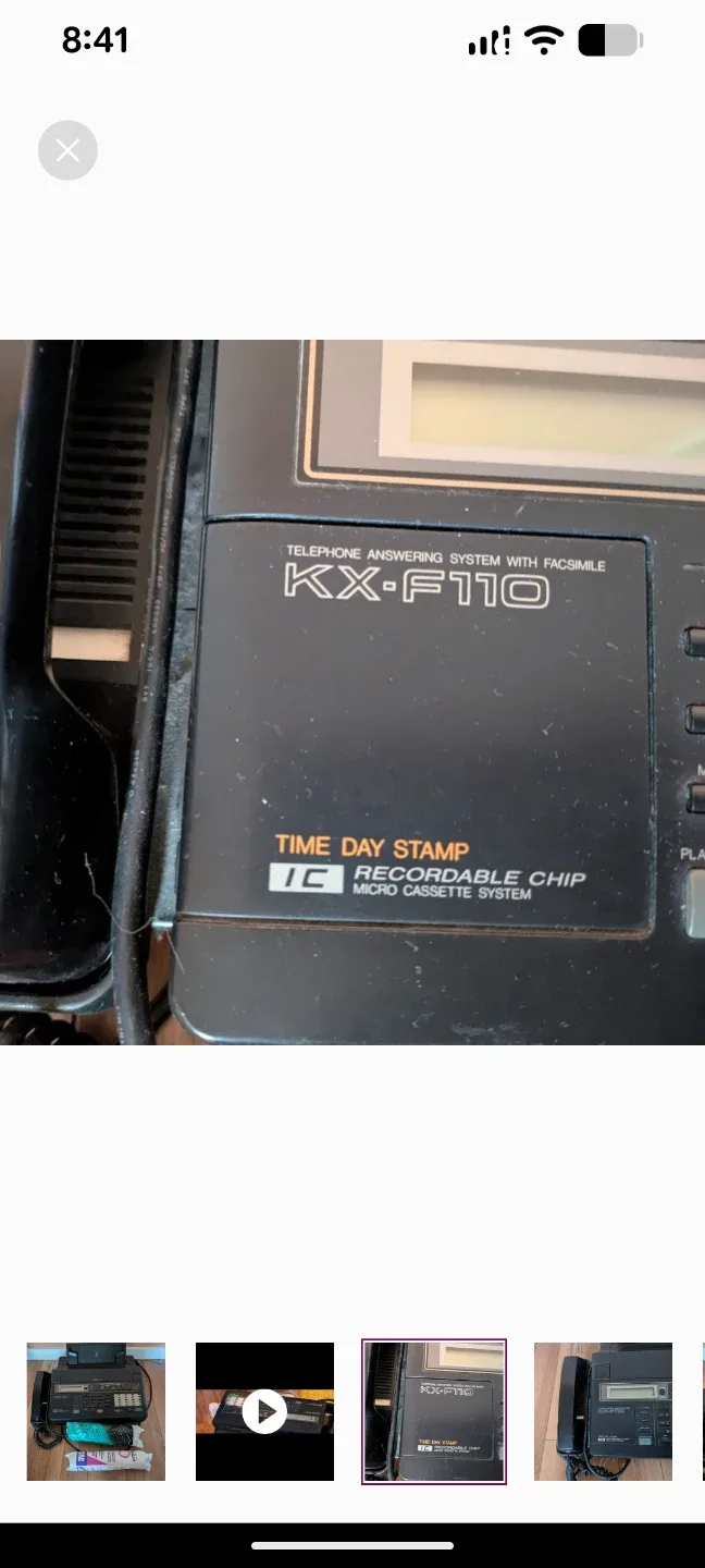 Panasonic KX-F110 Fax Machine with 2 paper rolls