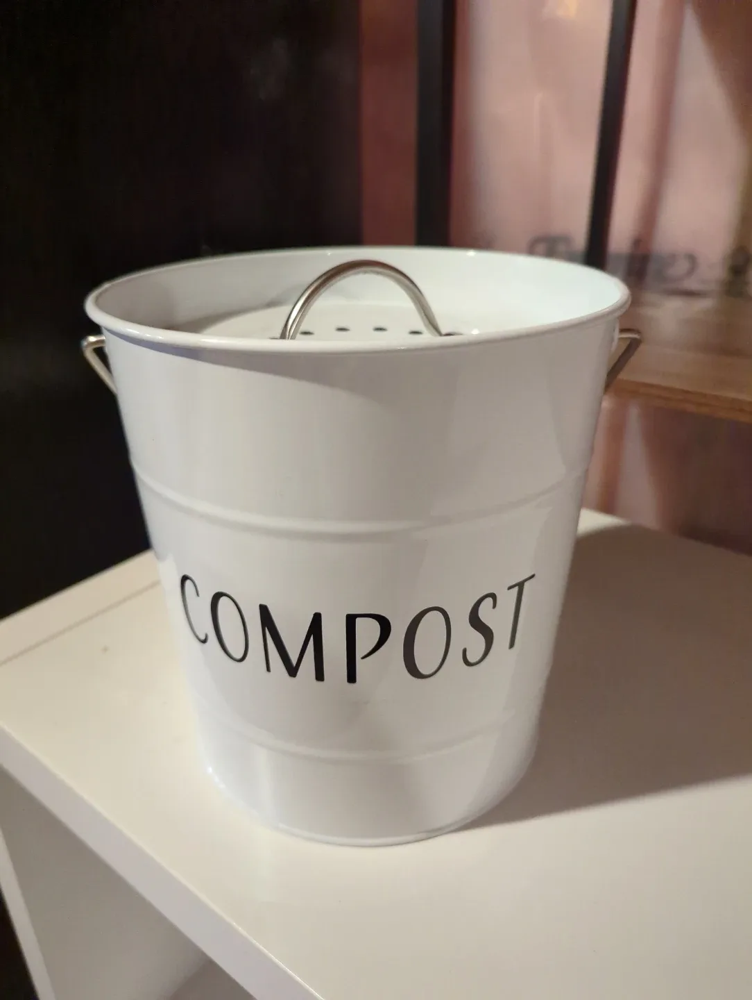 White Compost Bin