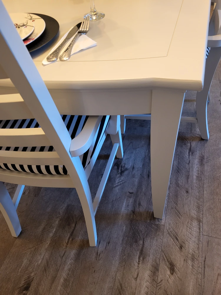 White Dining Table with 4 Chairs