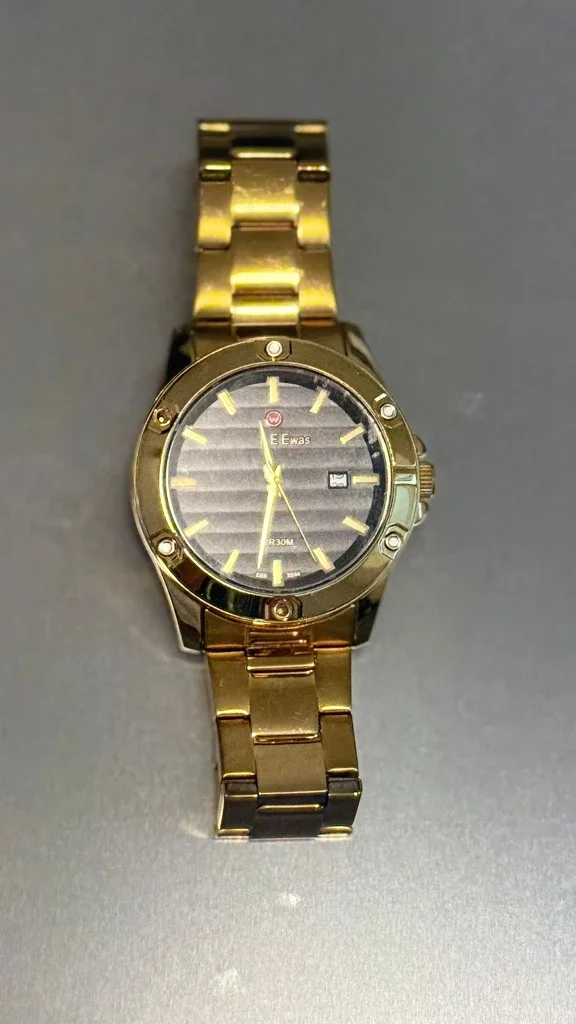 E. Ewas Gold Tone Wrist Watch