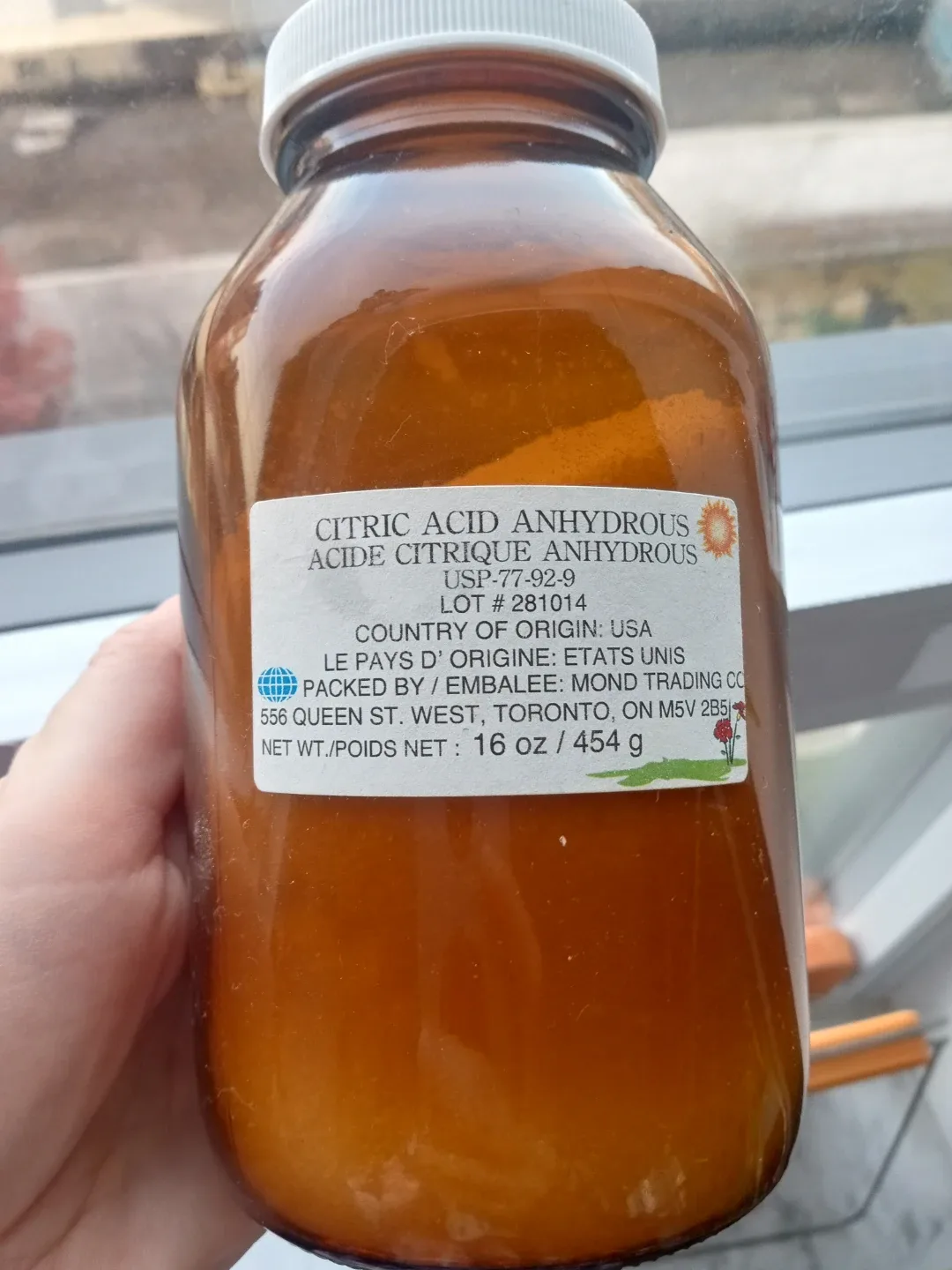 Citric Acid Anhydrous - 16 oz