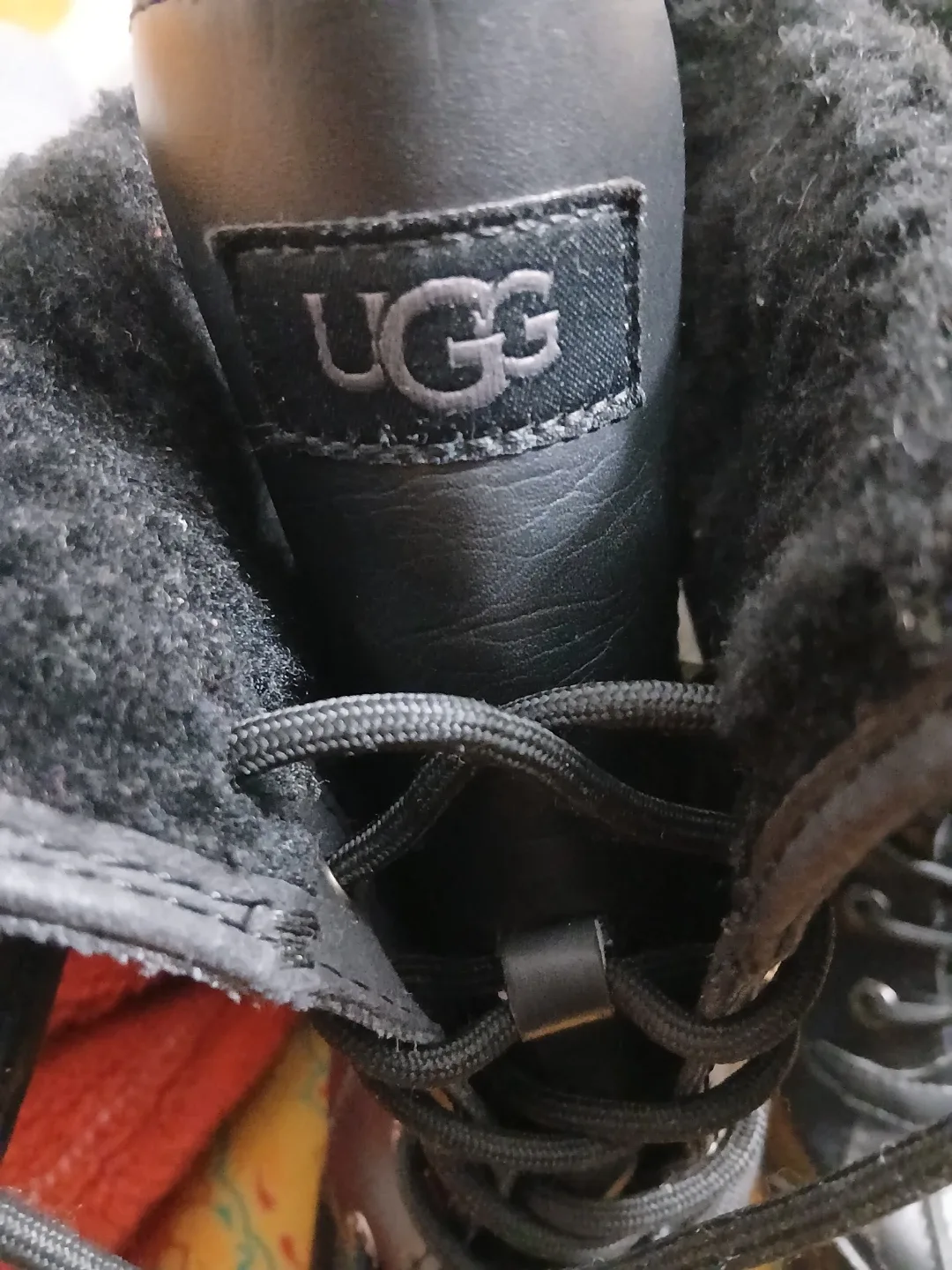 UGG Black Leather Boots, Size 5 image indicator(6)