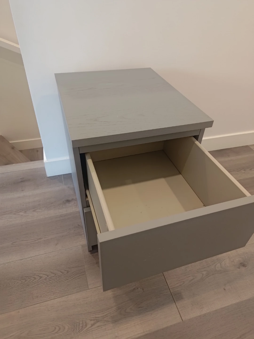 IKEA Hemnes Grey Nightstand with 2 Drawers - photo 4