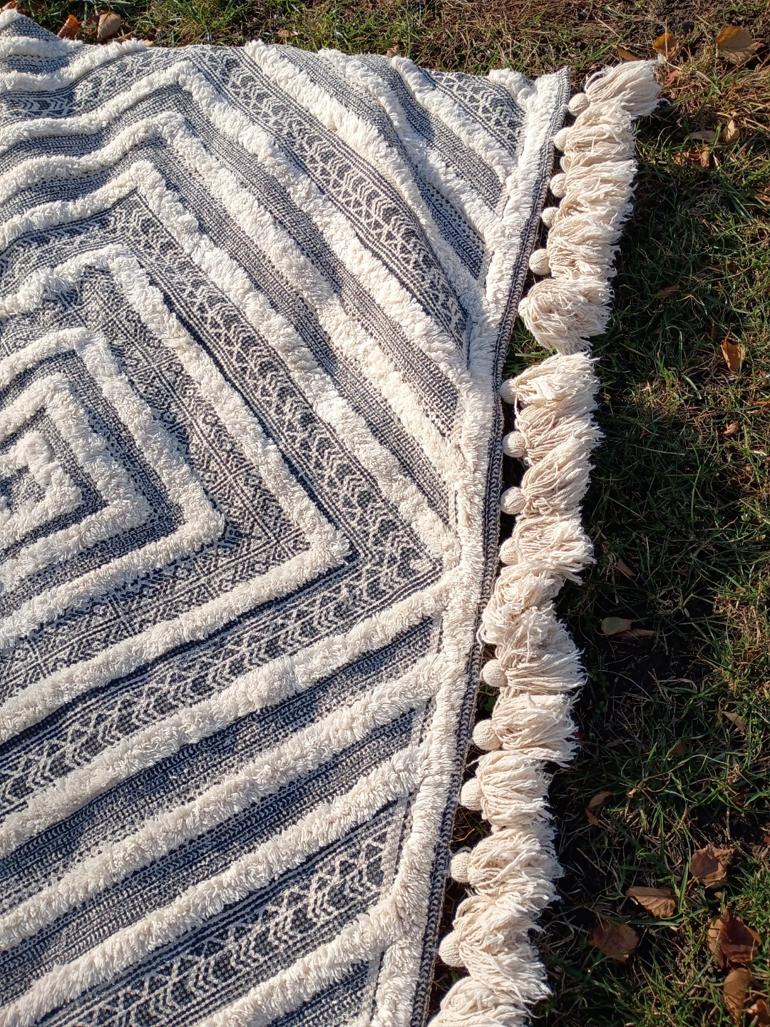 All cotton World Market Rug from India- 4ft x 6ft - photo 3