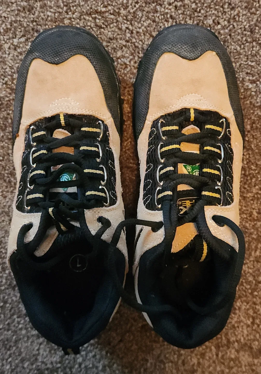 Ladies Steel-Toed Work Shoes - Size 7 and Safety Vest