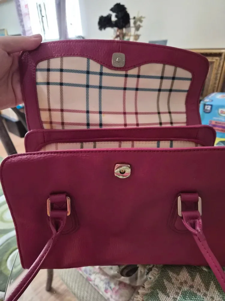 Liz Claiborne Magenta Satchel image indicator(5)