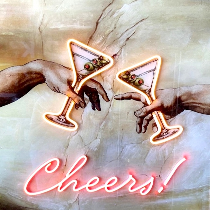 hoody cheers neon sign art small