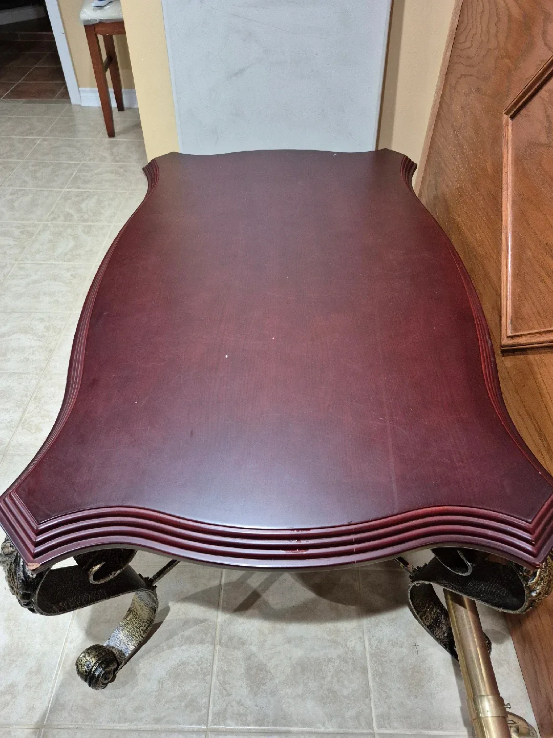 Vintage Coffee Table - Dark Wood & Metal image indicator(4)