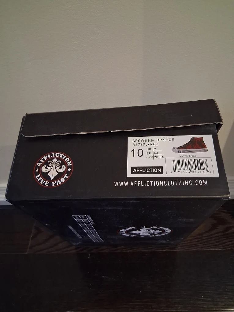(Brand New) Affliction Crows Hi-Top Shoes - Size 10 - photo 4