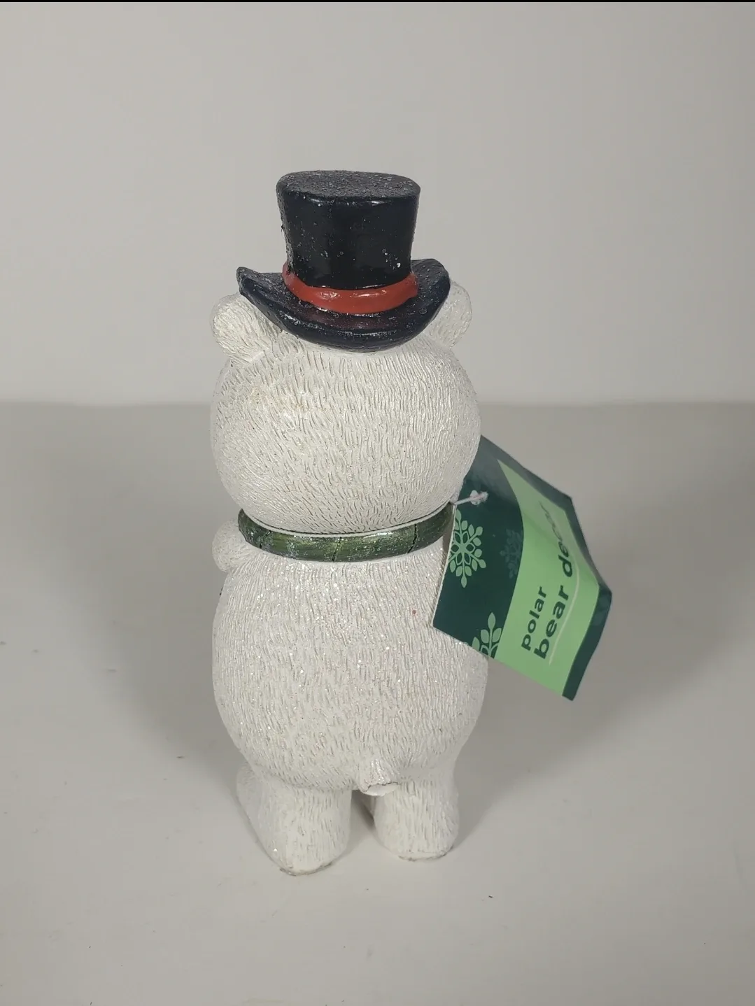 Christmas Glitter Polar Bear Present Holiday Home Decor 6 Inches image indicator(3)