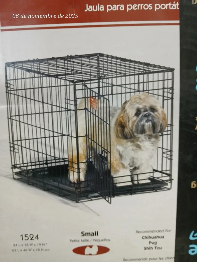 Folding dog crate