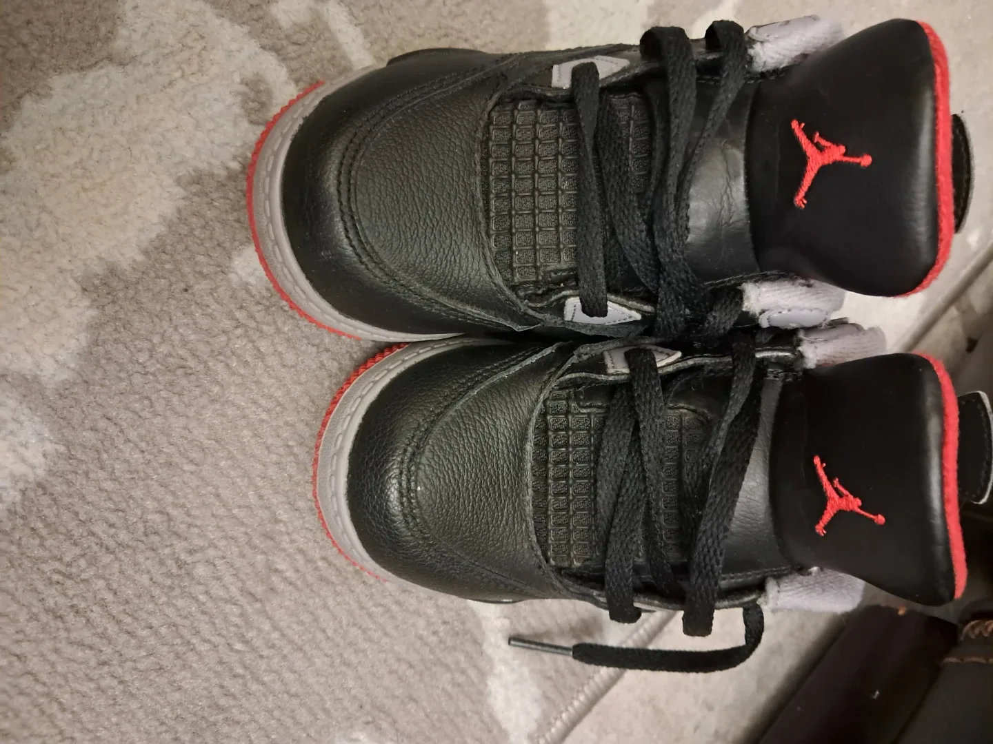 Nike Air Jordan 4 Retro Toddler Size 9C Black/Redkids image indicator(4)