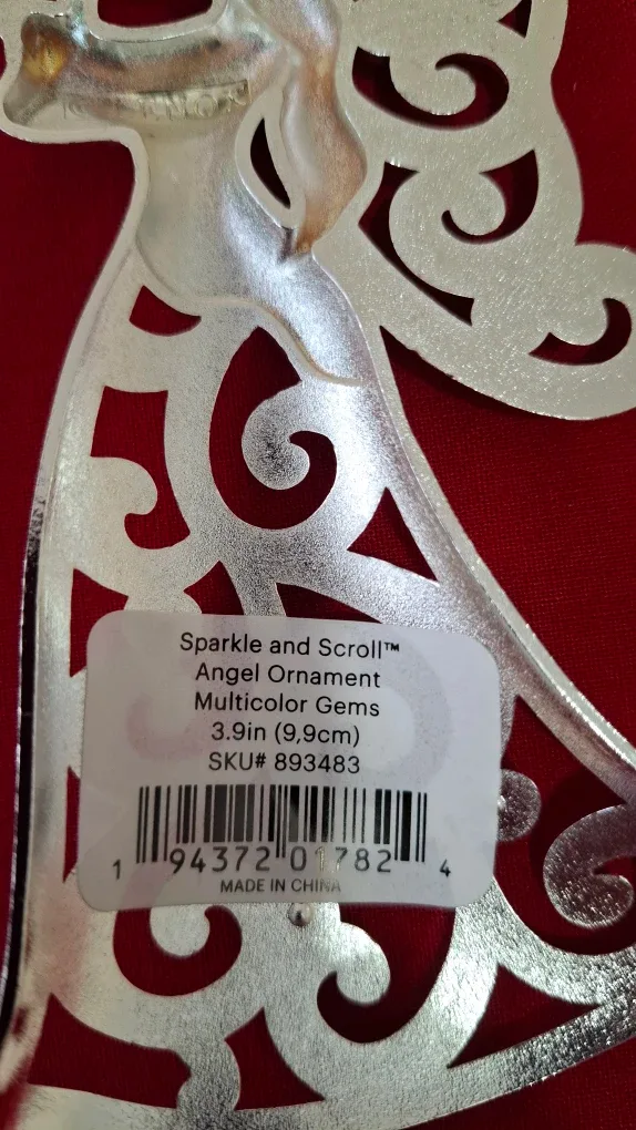 Lenox Sparkle and Scroll Angel Ornament image indicator(7)