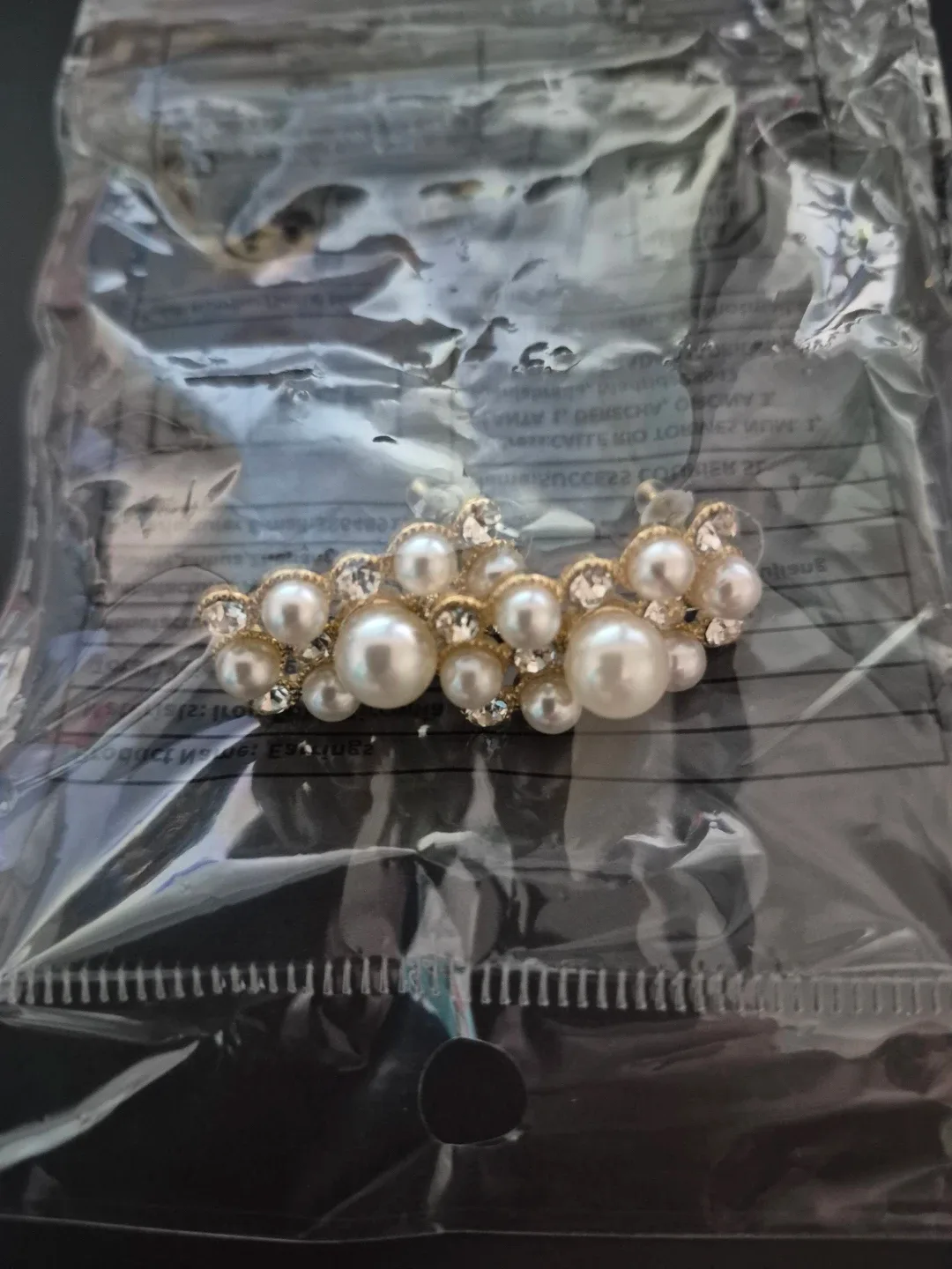 Pearl & Rhinestone Earrings🥕 image indicator(2)
