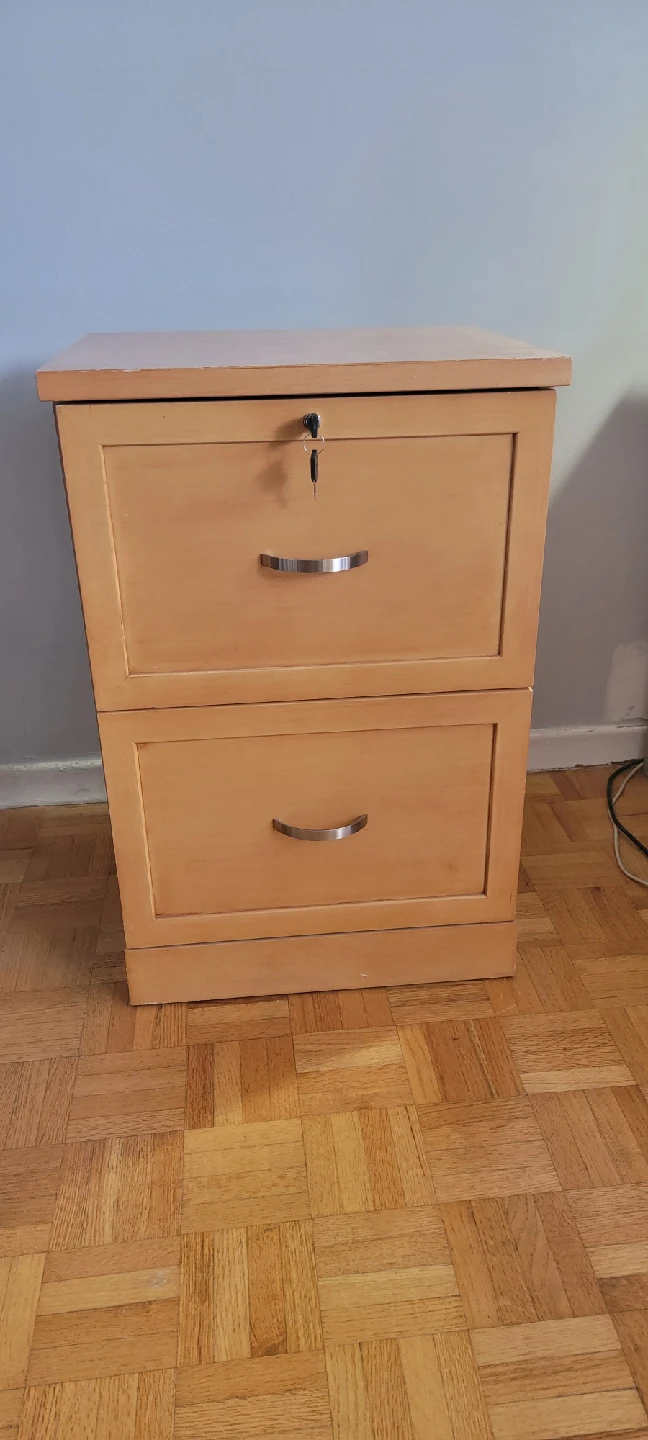 Two-Drawer Wooden Filing Cabinet - photo 3