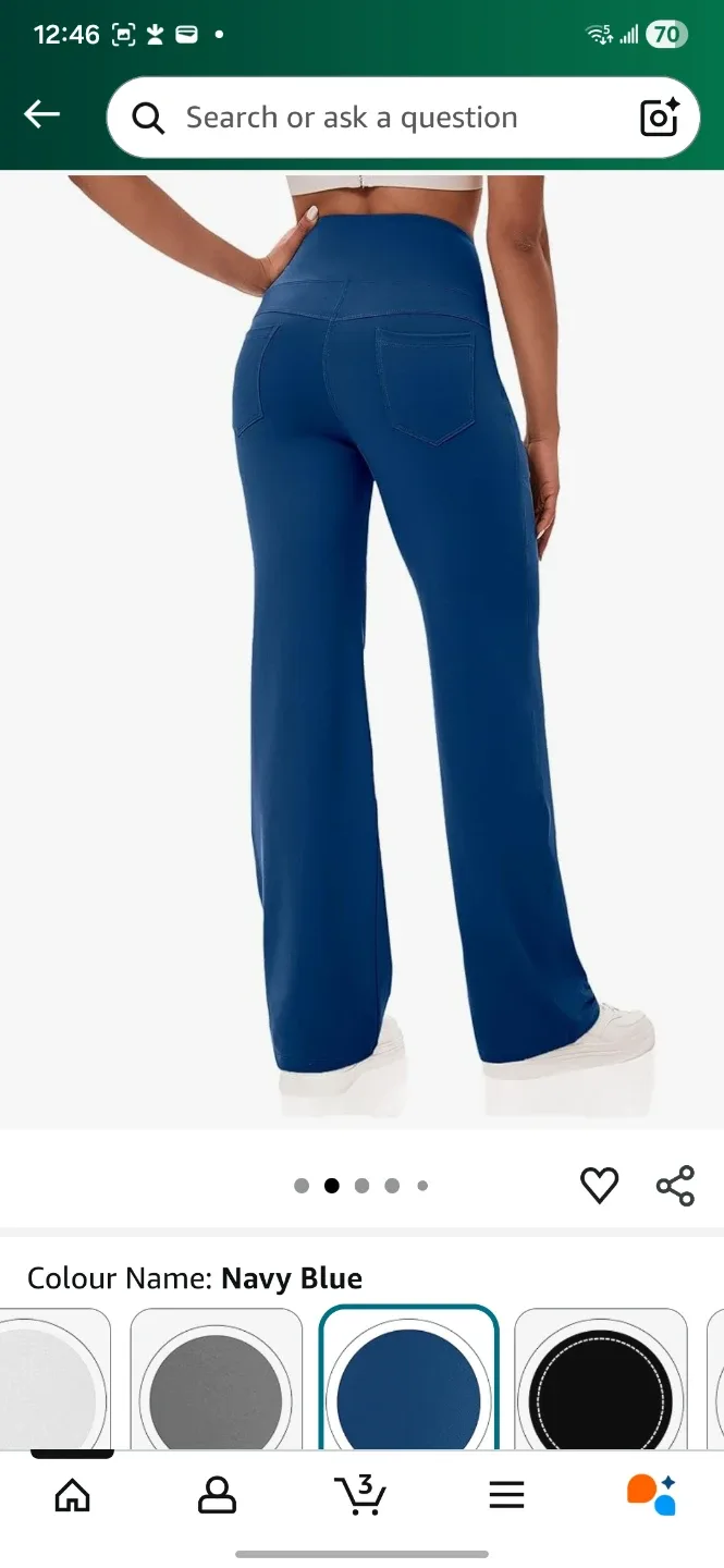 VOOVEEYA Yoga Pants - Navy Blue XL image indicator(2)