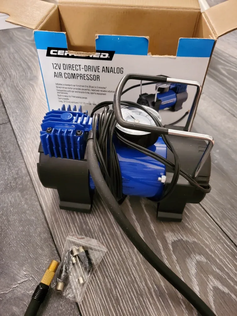 Certified 12V direct drive analog air compressor