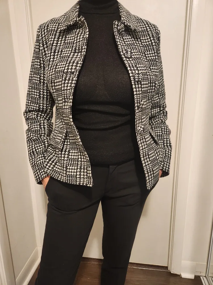 SANDRA ANGELOZZI Houndstooth Blazer image indicator(2)