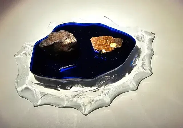 Beautifully designed custom meteorite display stand