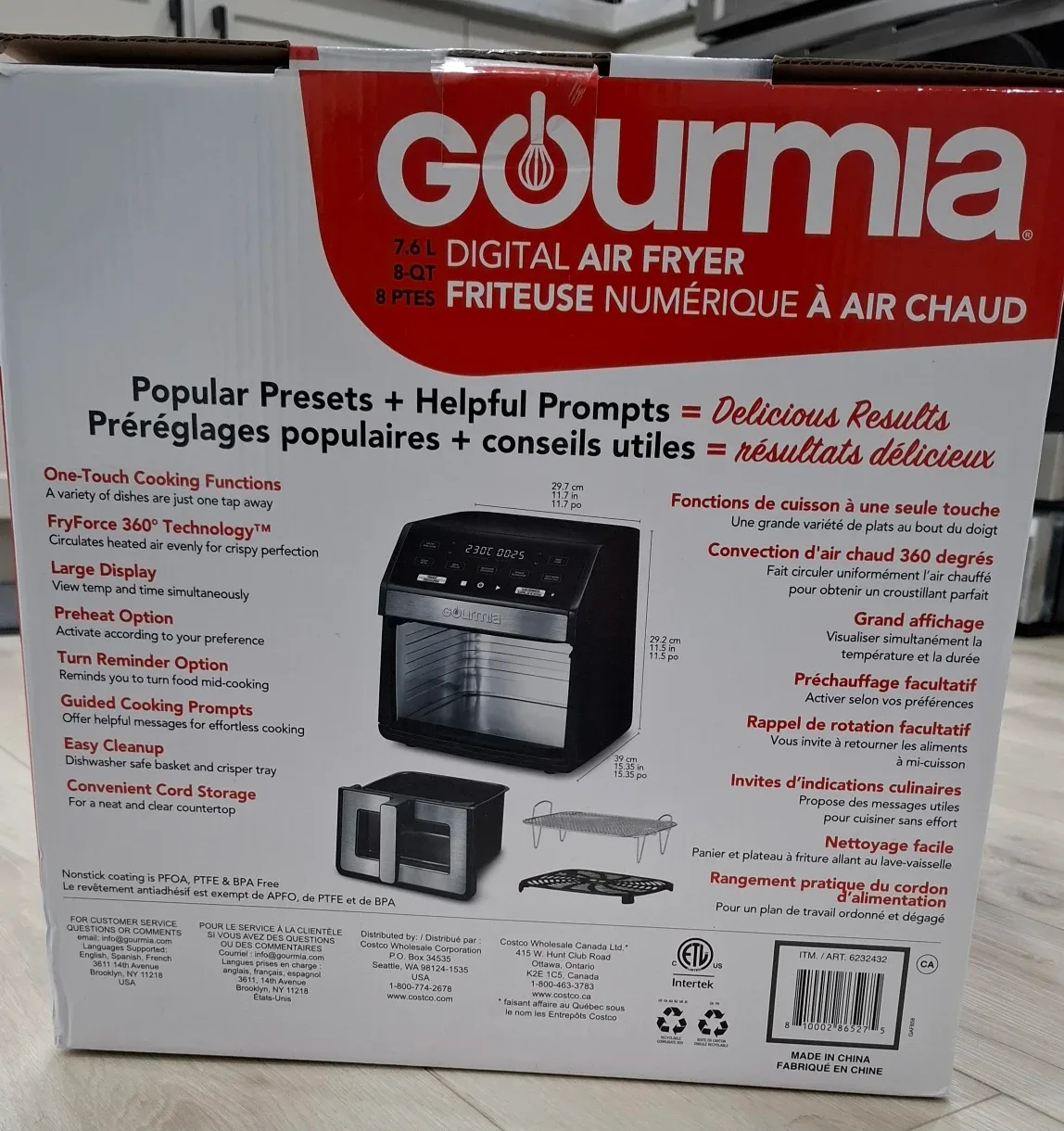Gourmia 7.6L Digital Air Fryer - New! image indicator(3)