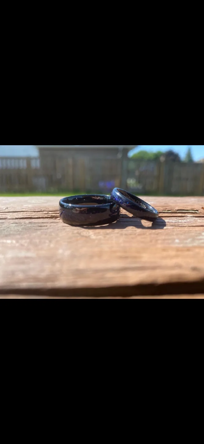 deep space couples tarnish free ring set with ring box image indicator(9)