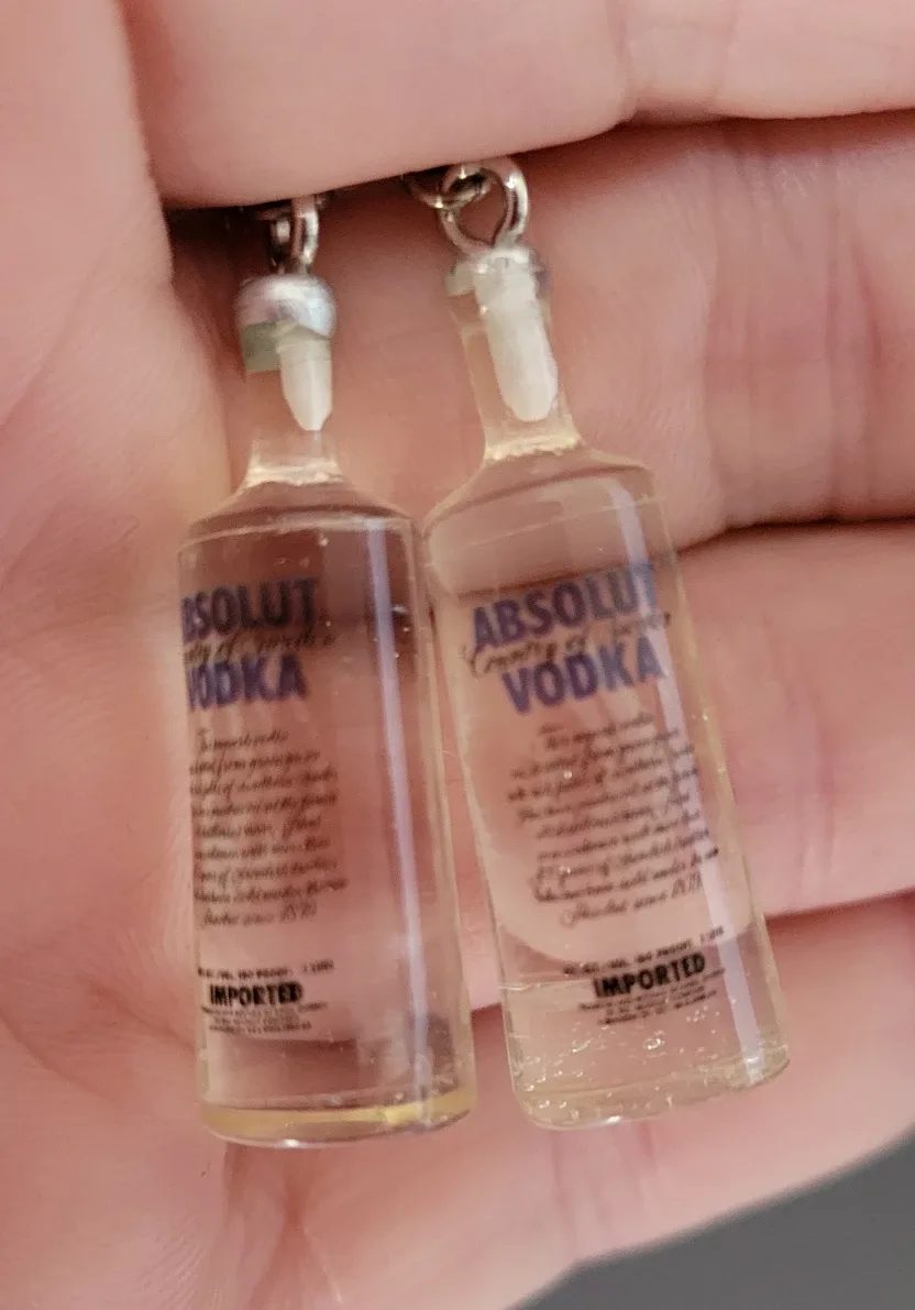 Novelty Earrings (Absolute Vodka)
