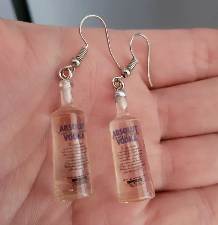 Novelty Earrings (Absolute Vodka) image indicator(2)