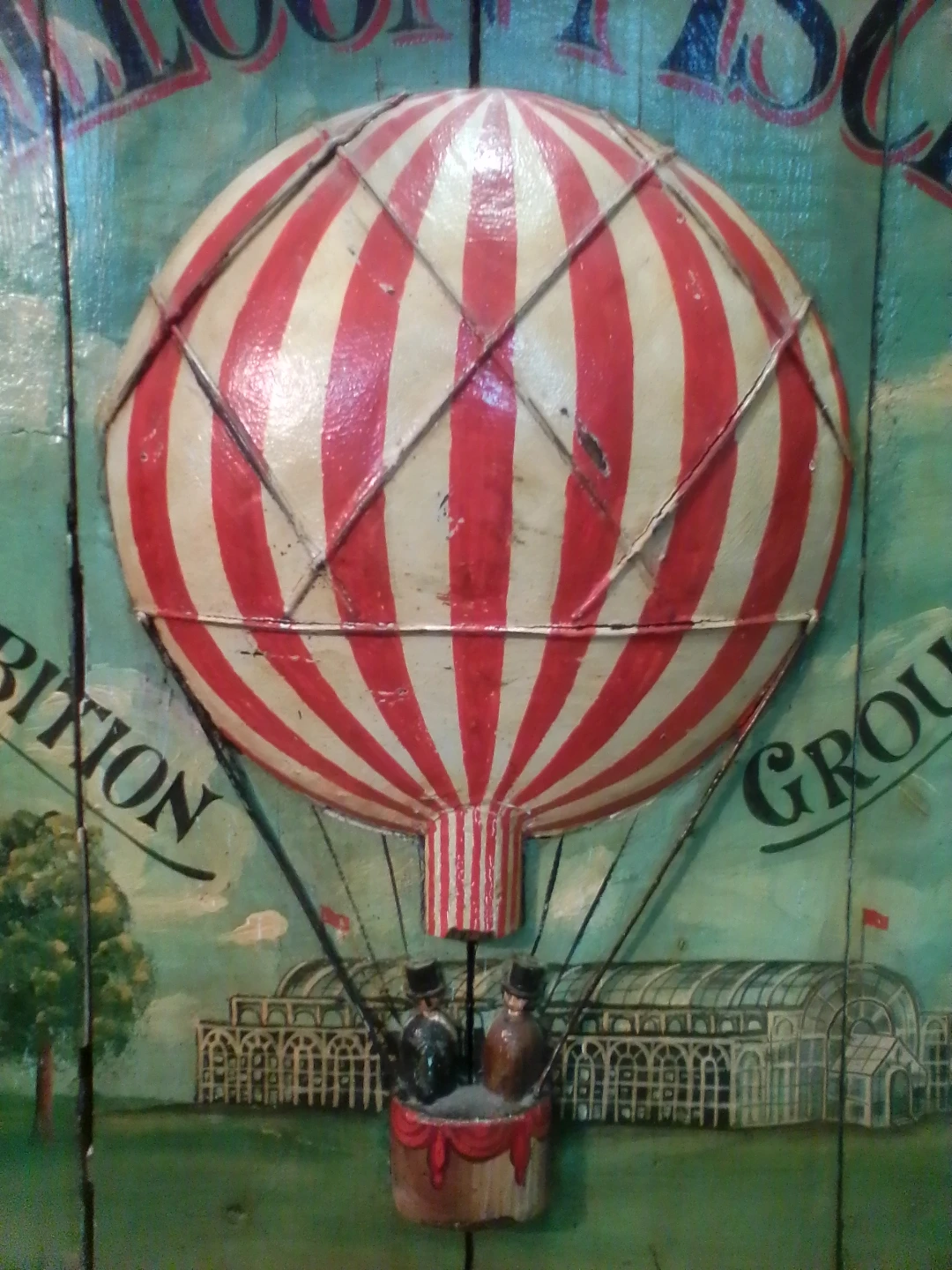 Advertising Painted Wooden - Antique Balloon Sign - photo 2