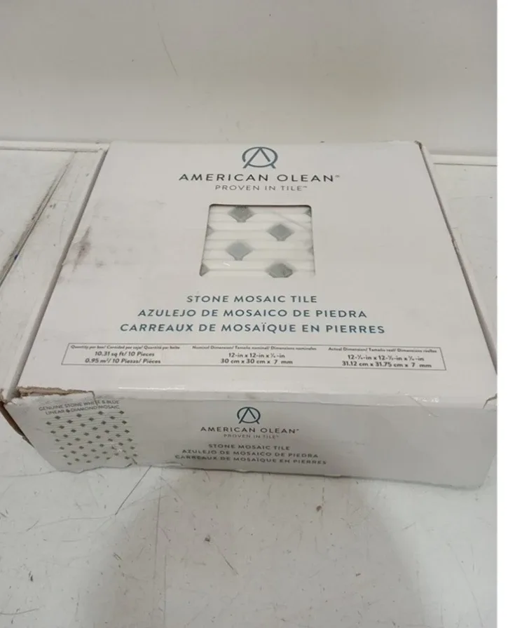 American Olean Stone Mosaic Tile 12"x12" - 10 Pack