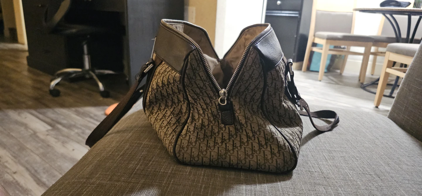 Christian Dior Brown/Beige Oblique Boston Bag - photo 5