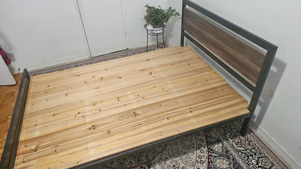 Metal and Wood Bed Frame
