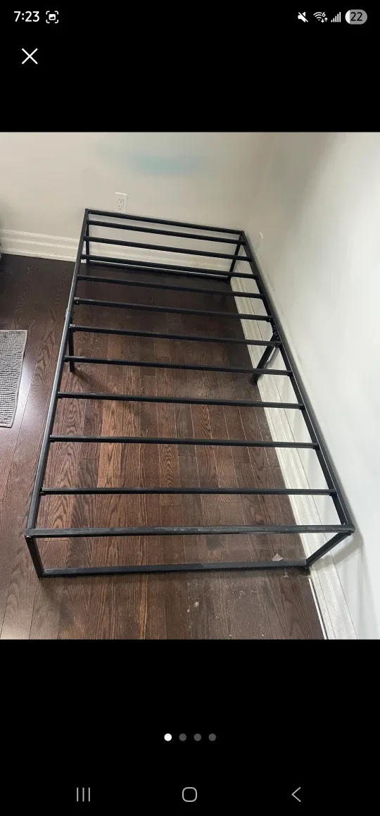 Black Metal twin bed frame image indicator(2)