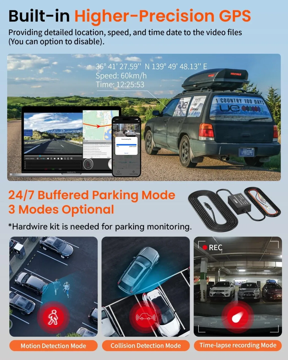 4K Dash Cam  C3 Pro 3-Channel BNIB image indicator(5)