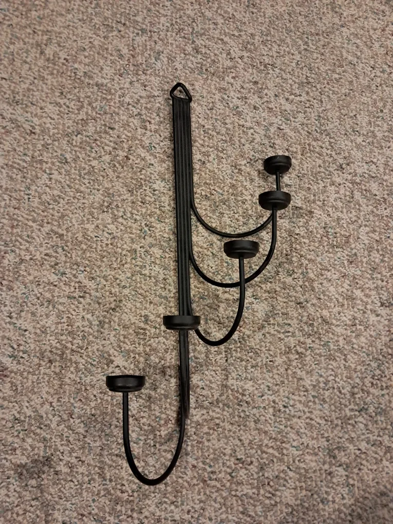 Black Metal Wall Candle Holder - Set of 2 image indicator(2)