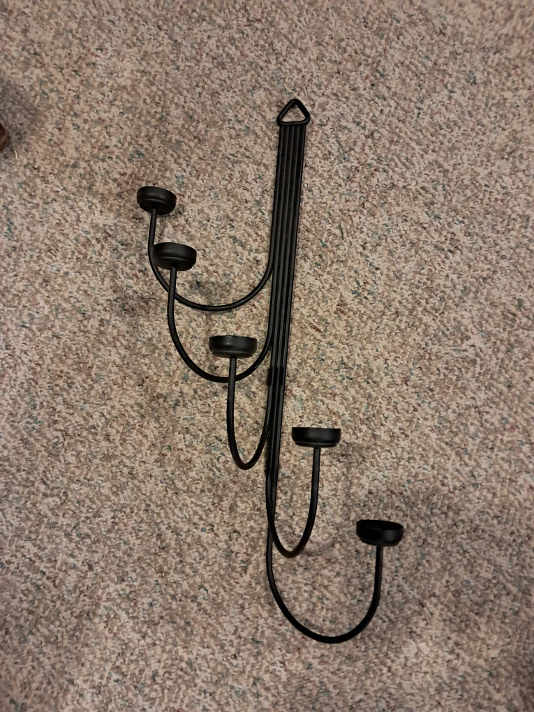 Black Metal Wall Candle Holder - Set of 2 - photo 3