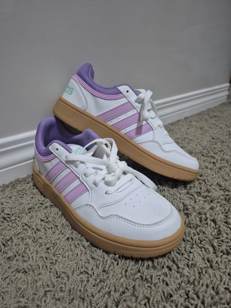 Adidas Hoops 3.0 Low Youth Sneakers - Size 4 and 4.5