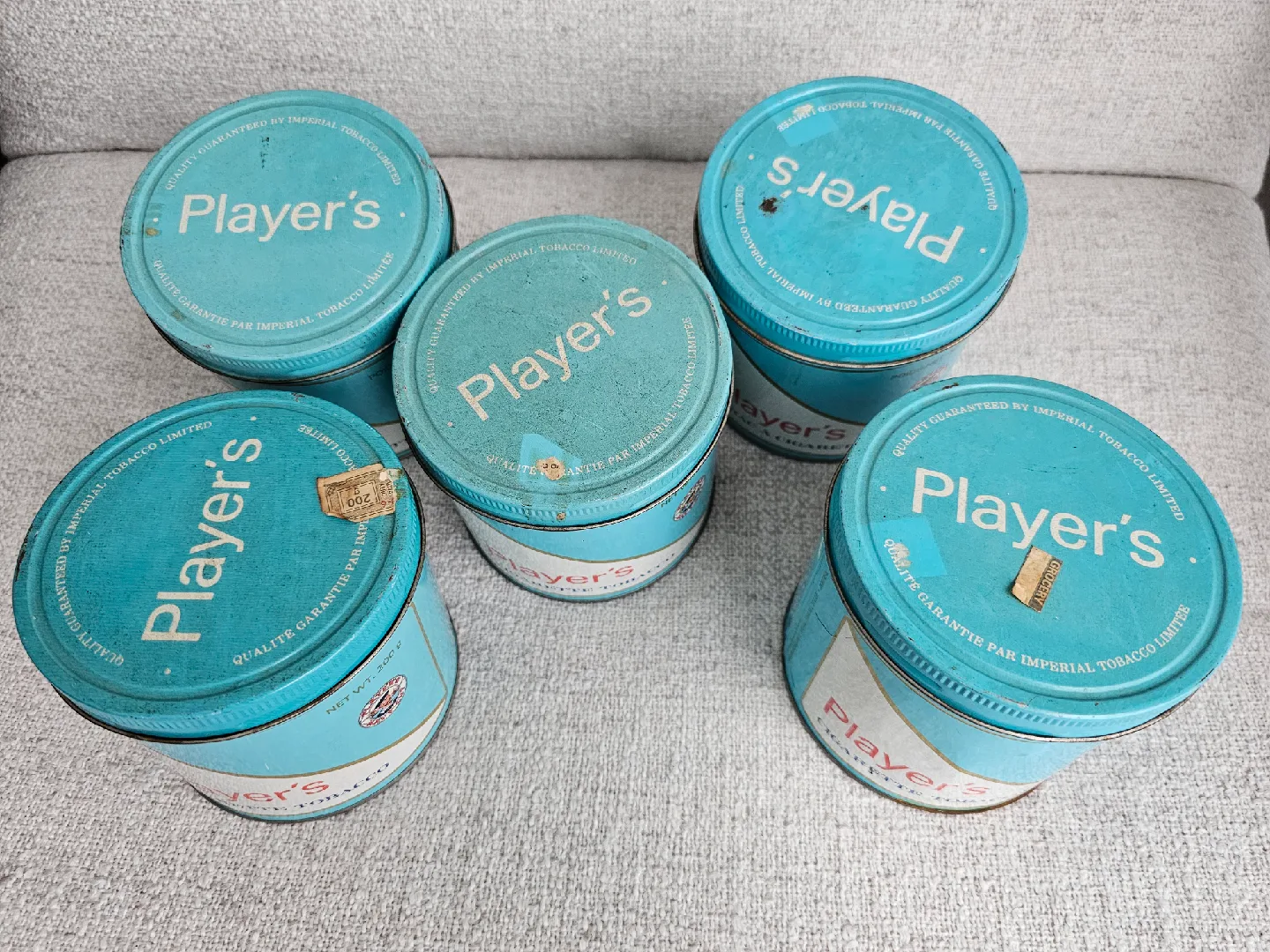 Vintage Player's Cigarette Tobacco Tins (Set of 5) image indicator(2)