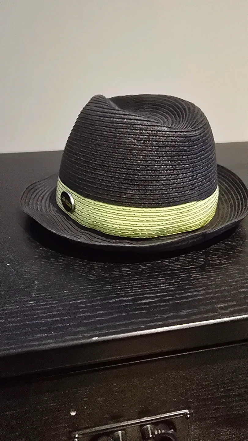 J Hats Black Fedora with Las Vegas Pin image indicator(3)
