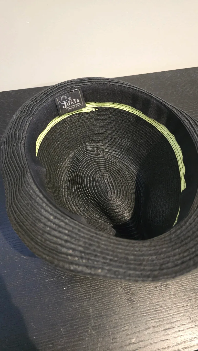 J Hats Black Fedora with Las Vegas Pin image indicator(4)