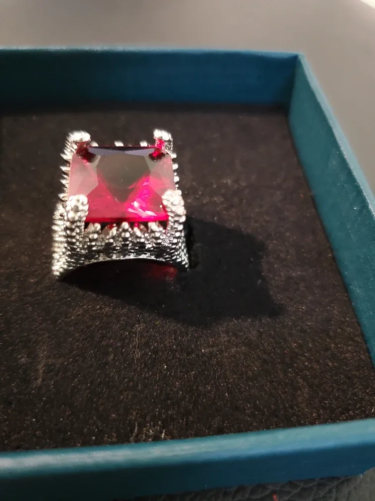 Red Stone Statement Ring