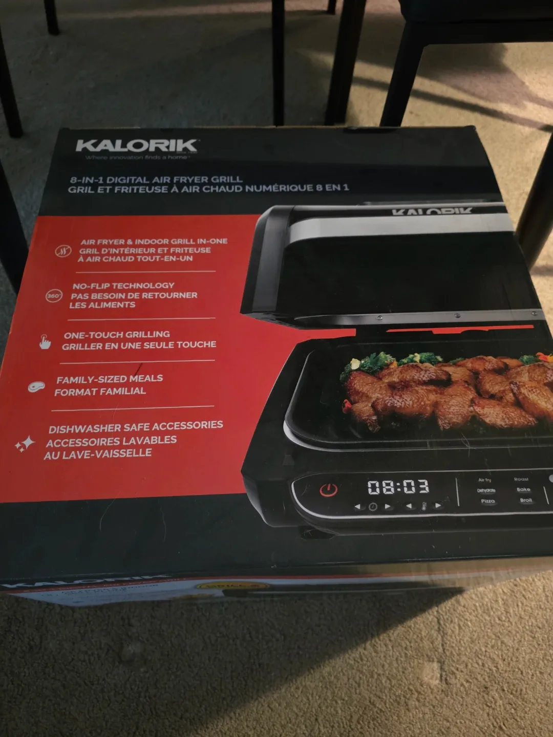 BNIP Kalorik 8 in 1 air frying grill image indicator(2)