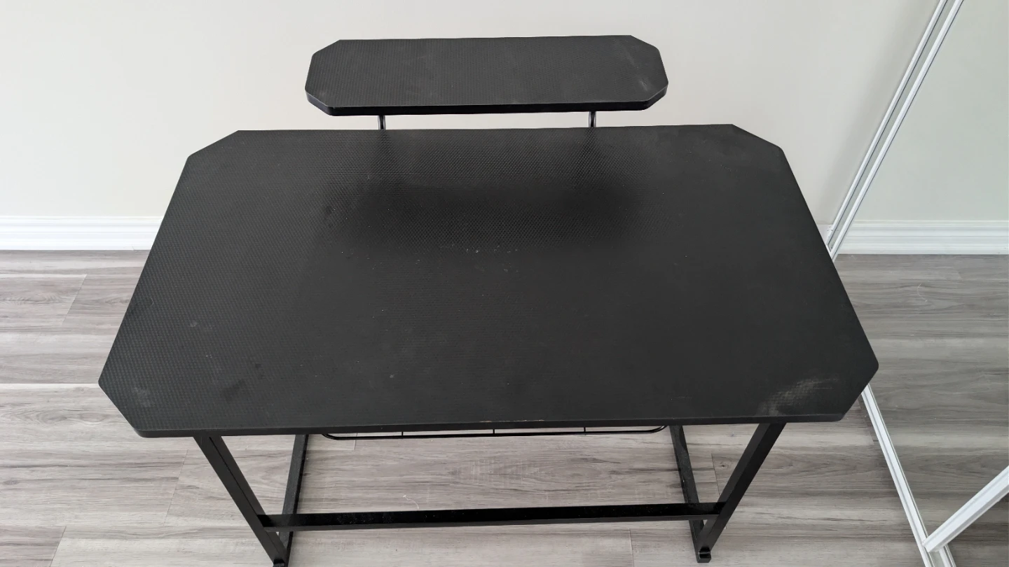 Black Gaming Desk with Shelf - photo 2