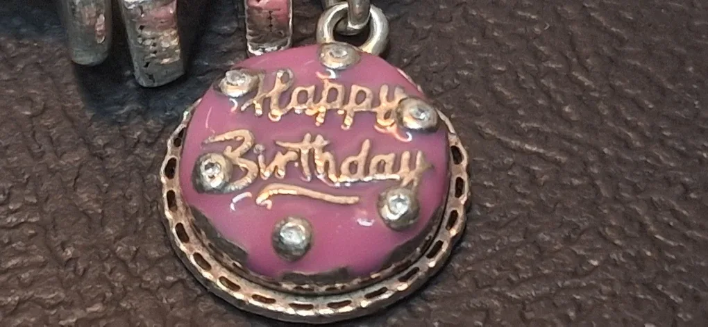 Pandora Silver initial "N" and Birthday Cake Charm Bracelet image indicator(2)