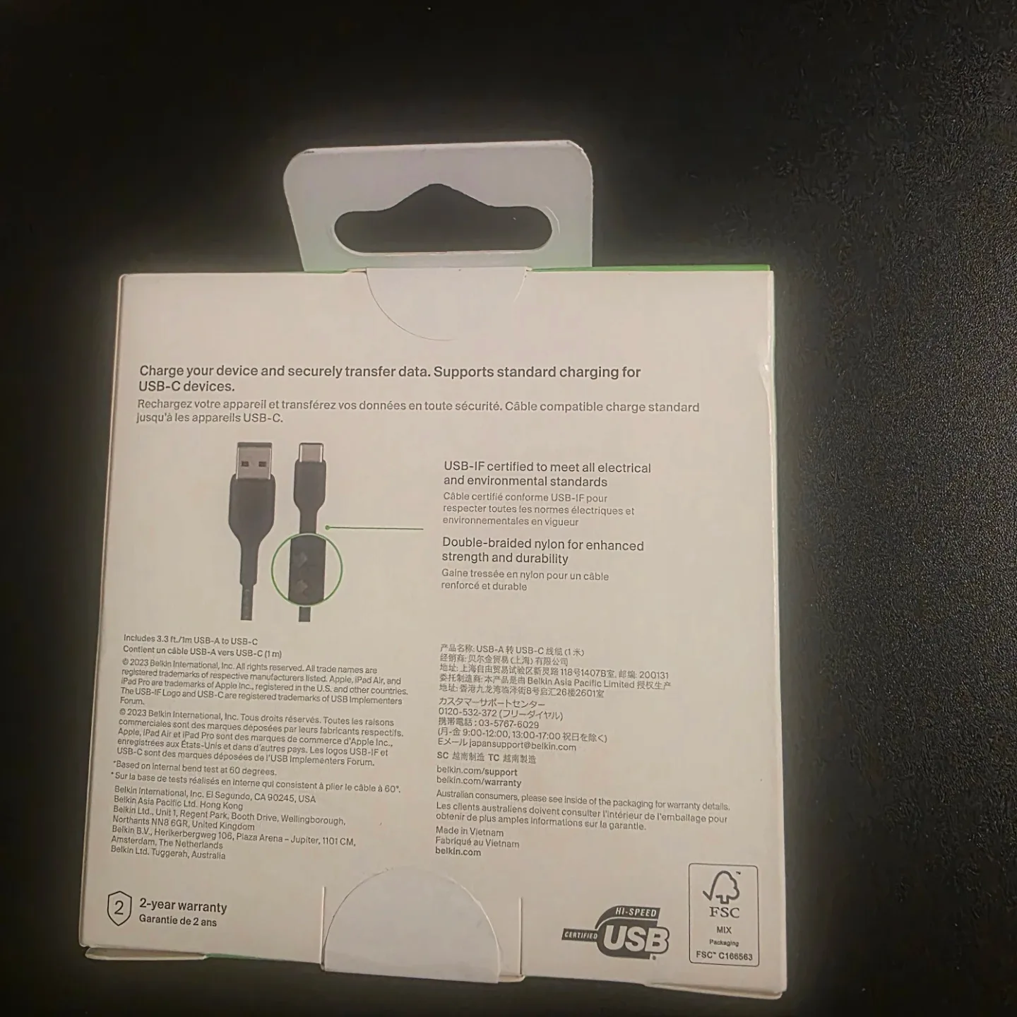 New Belkin BoostCharge USB-A to USB-C Cable - 3.3ft image indicator(3)