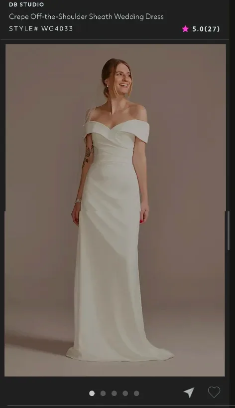 Off Shoulder Wedding Dress