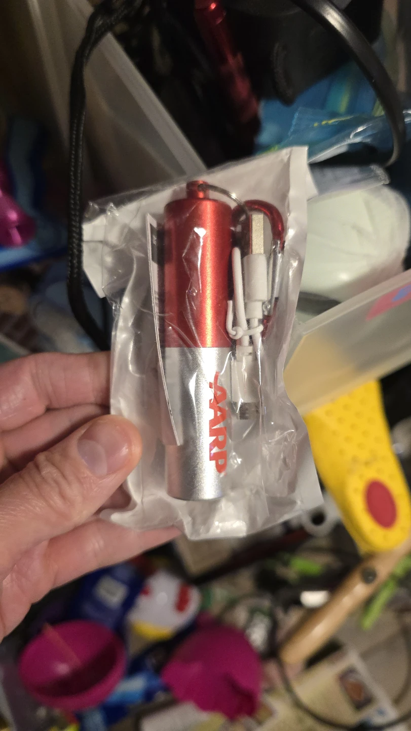 🥕 AARP Portable Charger - Red & Silver