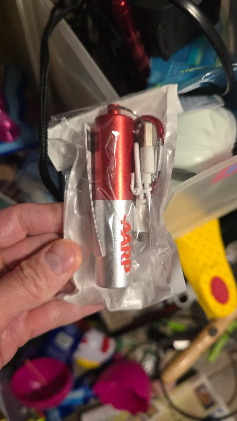🥕 AARP Portable Charger - Red & Silver