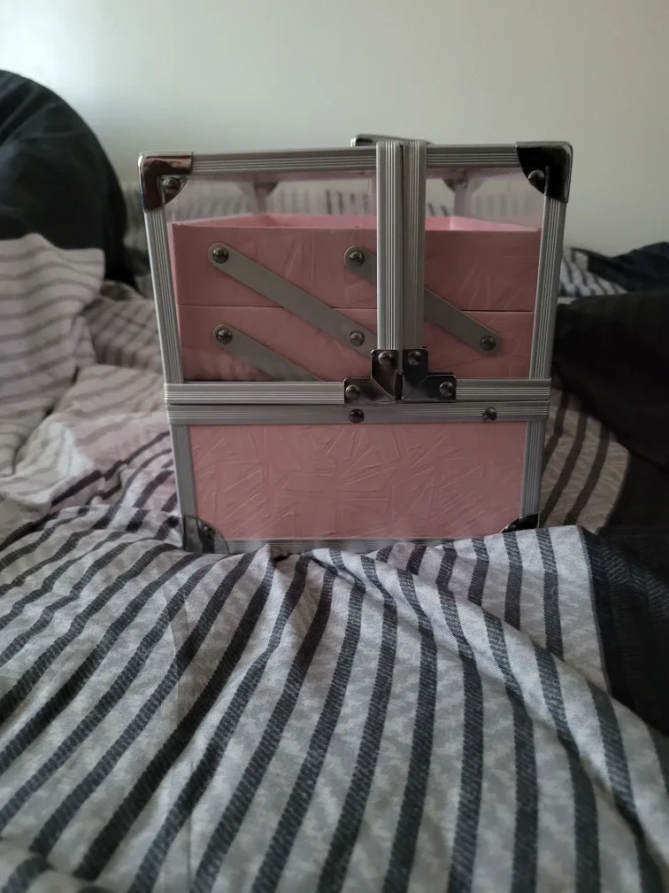 Pink Makeup Organizer Box image indicator(4)