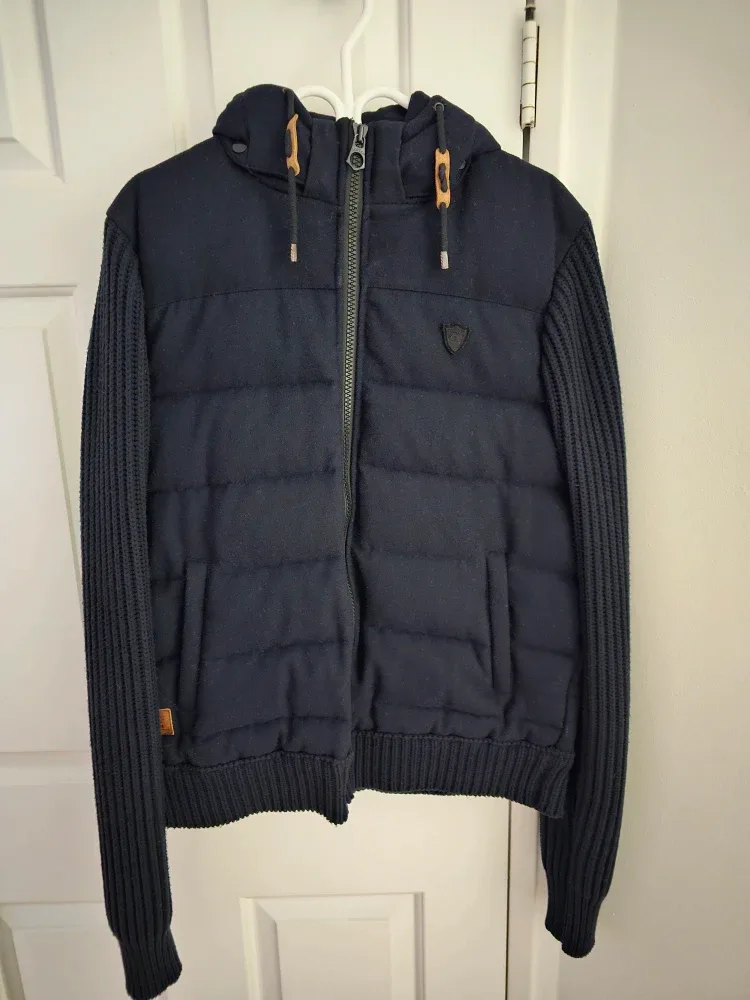 Scotch & Soda Navy Padded Knit Sleeve Jacket